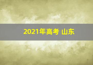 2021年高考 山东